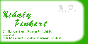 mihaly pinkert business card