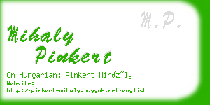 mihaly pinkert business card